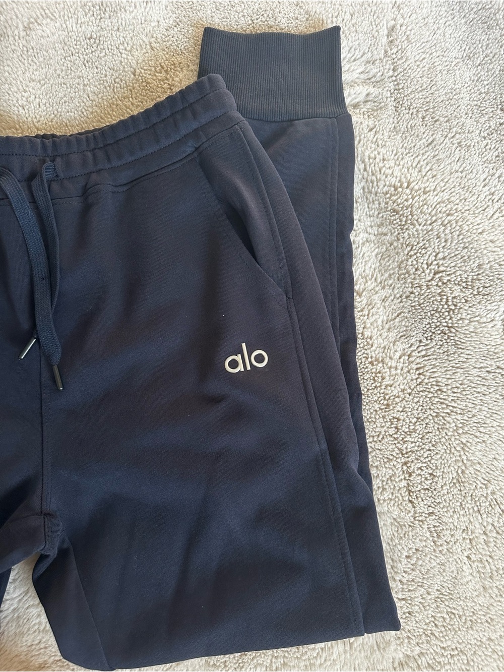 ALO women Navy-Black Jogger Sweatpants - Picture 3 of 4